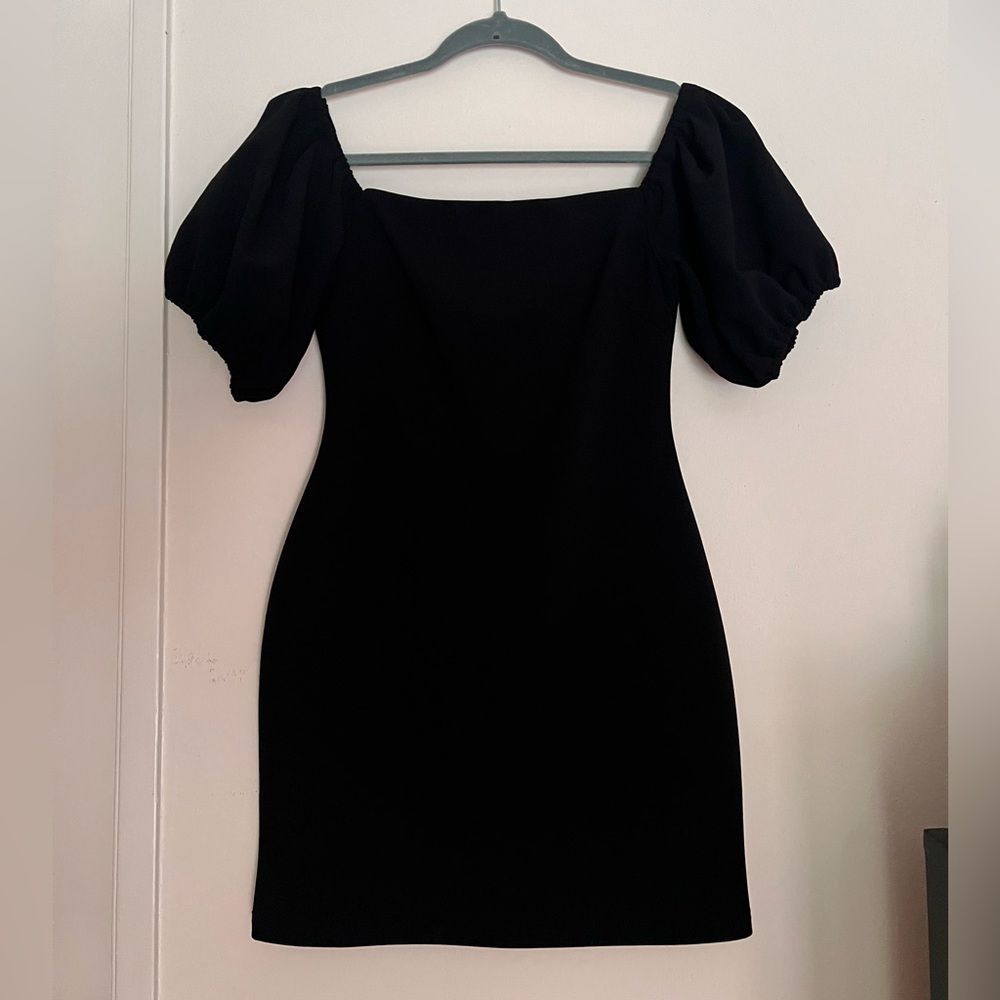 Lulus Black Puff Sleeve Little Dress